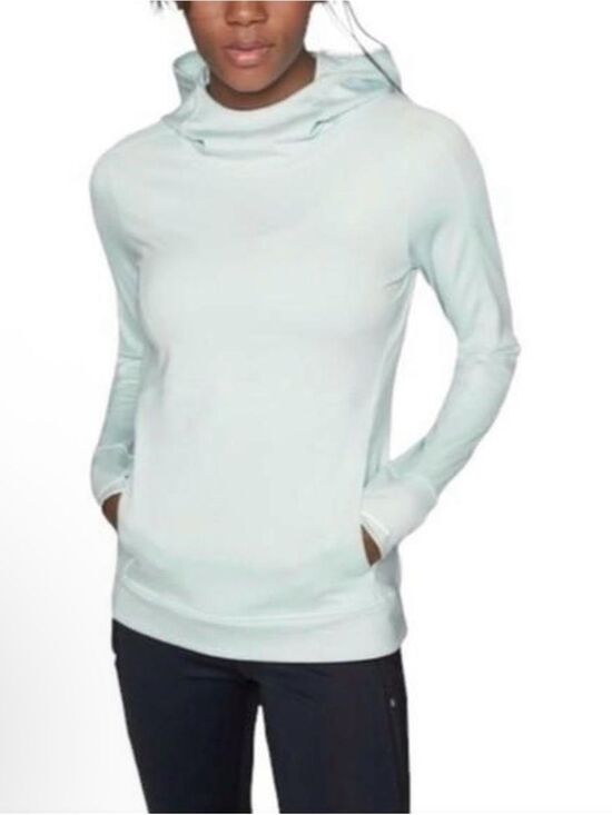 Athleta Other - Athleta Sz Small Light Mint Hoodie Polyester Pullover Sweatshirt Kangaroo Pocket